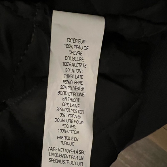 LL Bean Flying Tiger Bomber Goatskin Leather Jacket ThinsulateSize Large - Tall - Picture 5 of 11